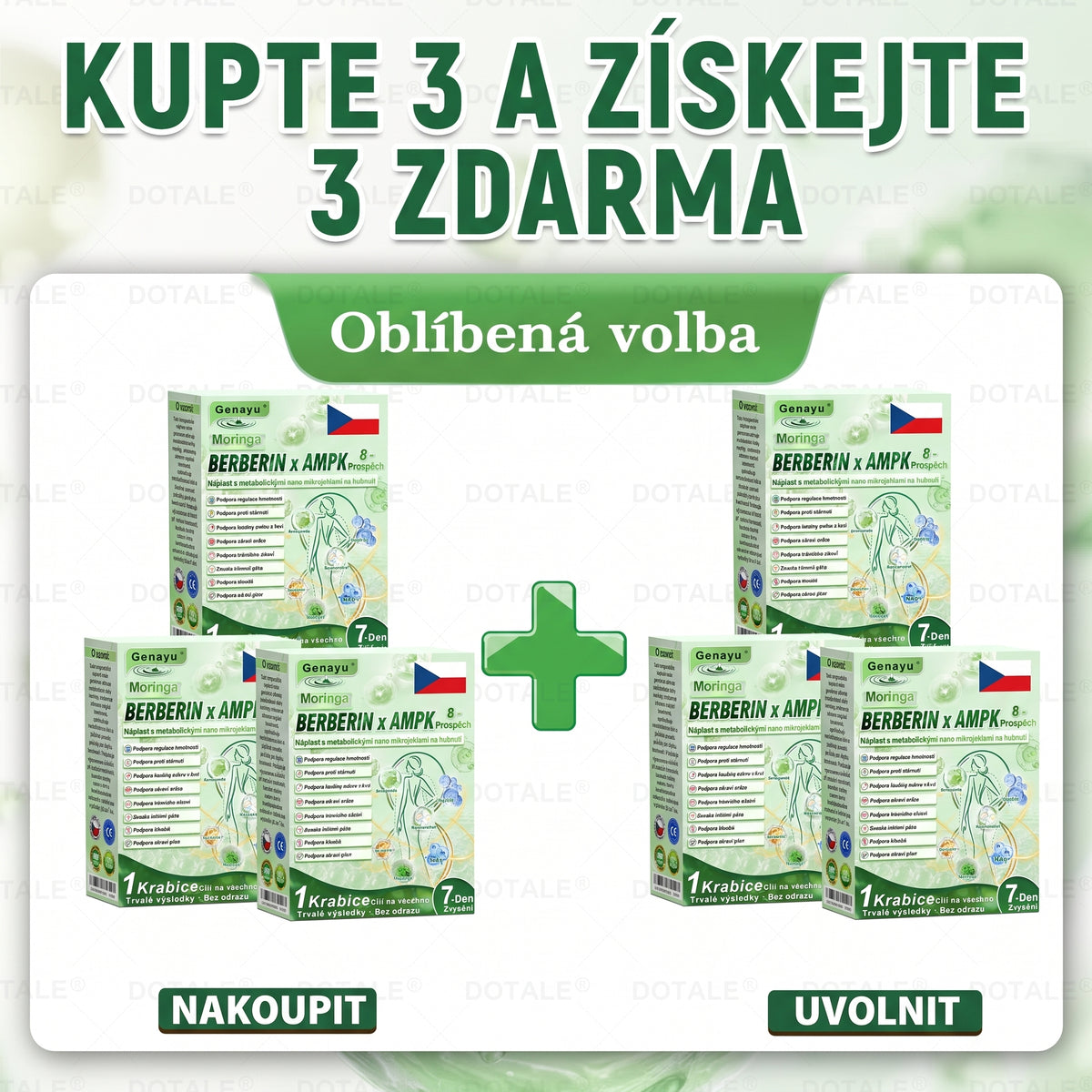 𝐆𝐞𝐧𝐚𝐲𝐮® metabolická nano mikrojehličková náplast 🧑‍⚕️ (Pouze jednou denně, viditelné výsledky již do 7 dnů!) ✅ Formule Berberin + Moringa, ideální při nadváze, nedokonalostech pokožky, diabetu, spánkové apnoe a kloubních potížích 💥💥