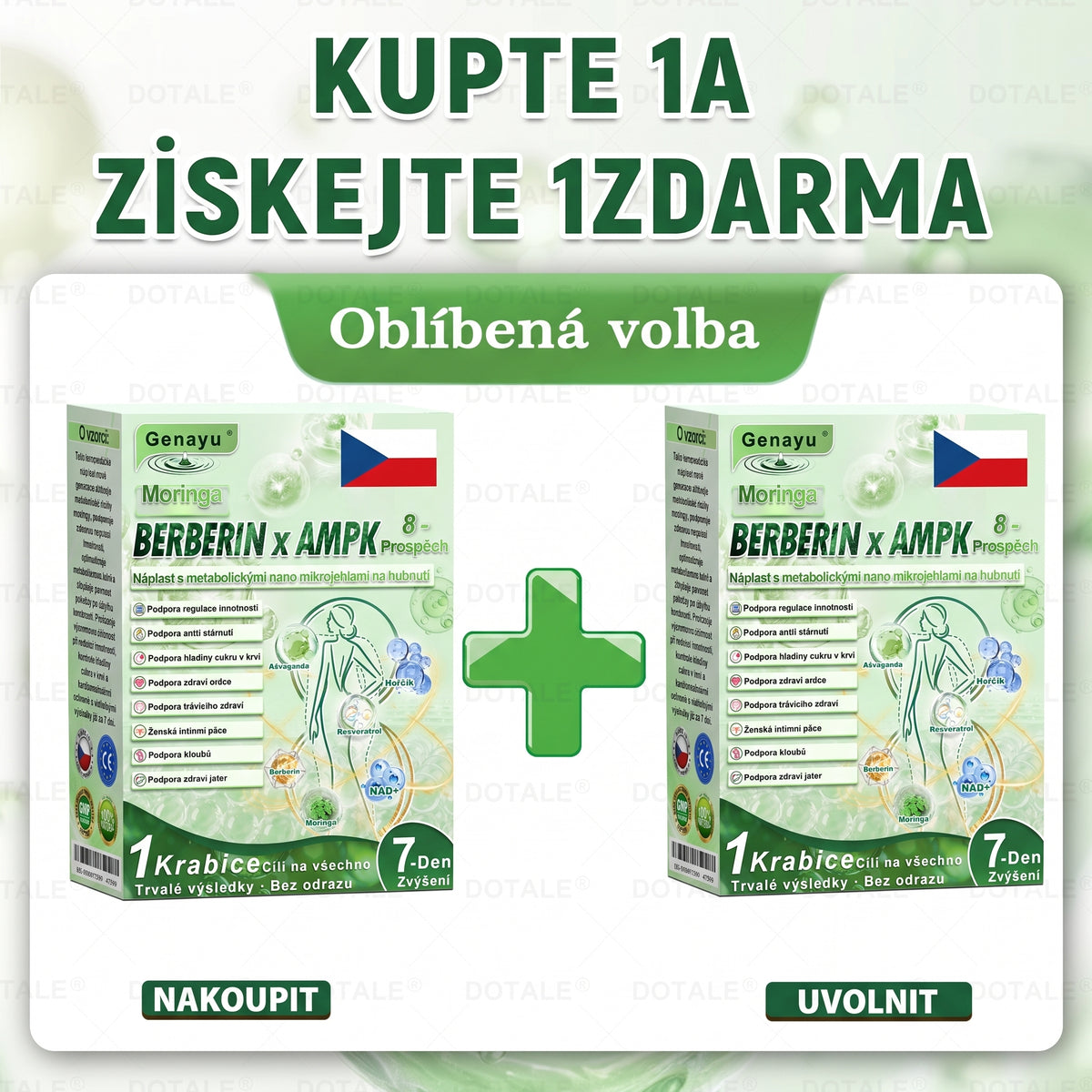𝐆𝐞𝐧𝐚𝐲𝐮® metabolická nano mikrojehličková náplast 🧑‍⚕️ (Pouze jednou denně, viditelné výsledky již do 7 dnů!) ✅ Formule Berberin + Moringa, ideální při nadváze, nedokonalostech pokožky, diabetu, spánkové apnoe a kloubních potížích 💥💥