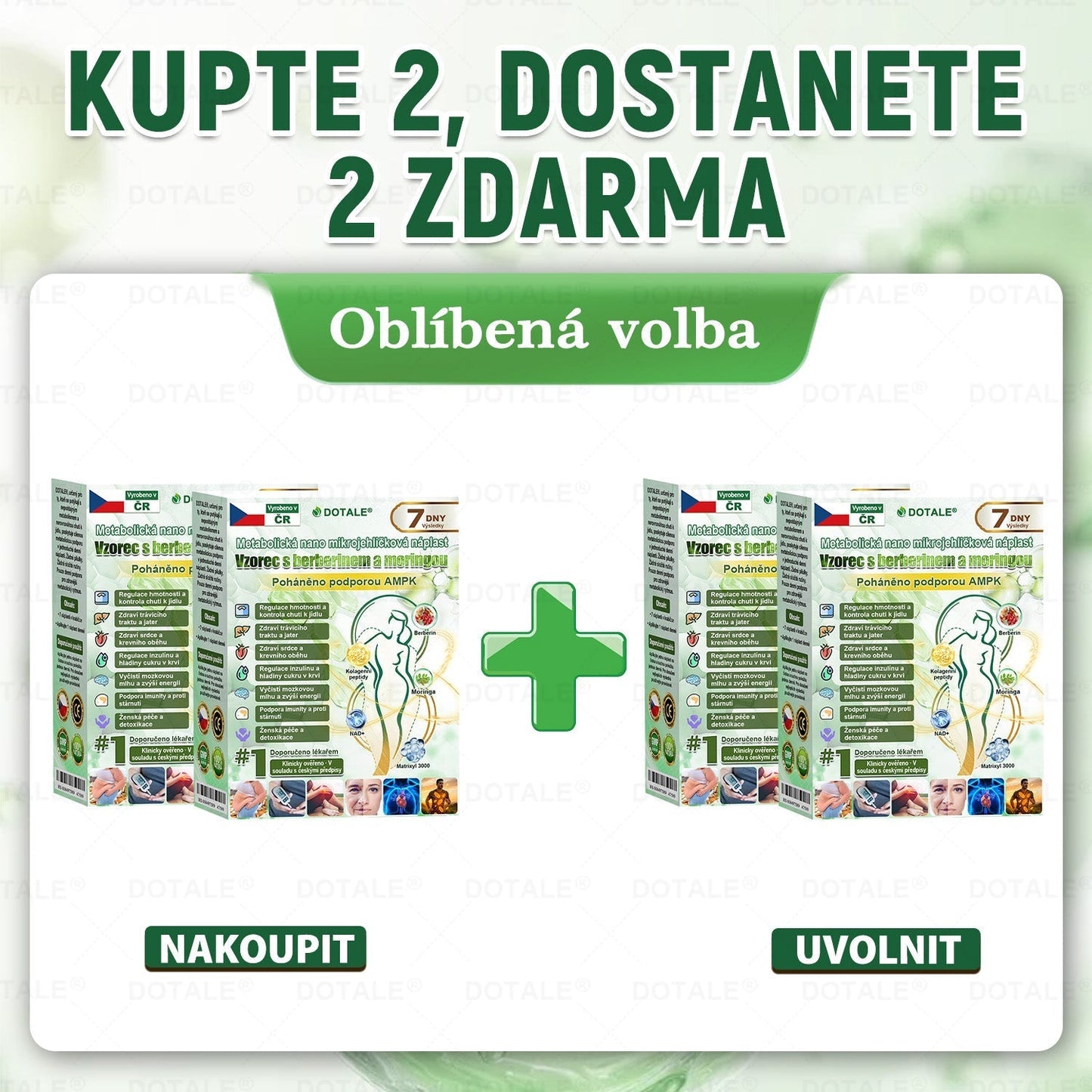 𝑫𝑶𝑻𝑨𝑳𝑬® metabolická nano mikrojehličková náplast 🧑‍⚕️ (Pouze jednou denně, viditelné výsledky již do 7 dnů!) ✅ Formule Berberin + Moringa, ideální při nadváze, nedokonalostech pokožky, diabetu, spánkové apnoe a kloubních potížích 💥💥