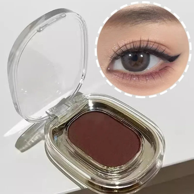 Red Brown Monochrome Eyeshadow Powder Palette Silky Matte Chocolate Red Lying Silkworm Eyeliner Waterproof Aegyo-sal Eye Makeup