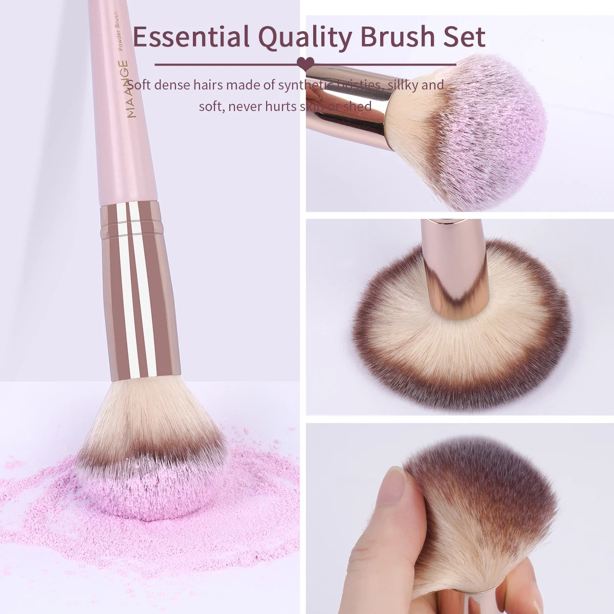 20pcs Professional Makeup Brush Set with Storage Bag Foundation Brush Powder Brush Eyeshadow Brush Basic Makeup Brushes