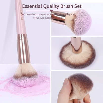 20pcs Professional Makeup Brush Set with Storage Bag Foundation Brush Powder Brush Eyeshadow Brush Basic Makeup Brushes