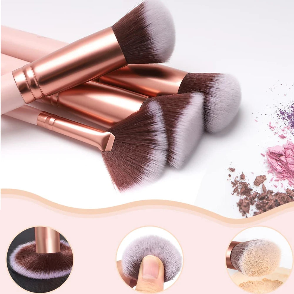 19 PCS Makeup Brush Set, Include Makeup Sponge, Premium Synthetic Foundation Powder Concealers Eyeshadow Blush