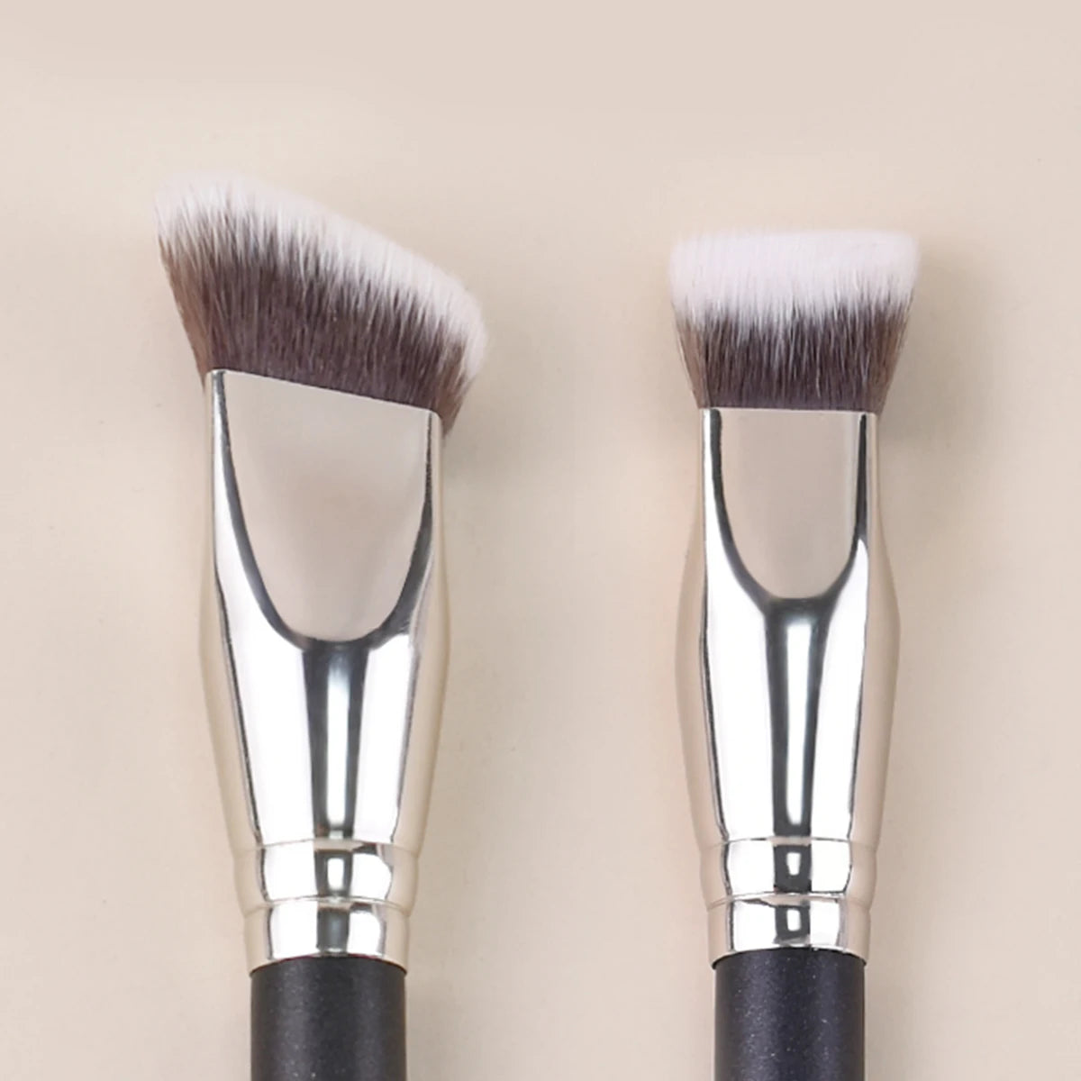 Angled Liquid Powder Contour Makeup Brushes Cream Blush Liquid Foundation Blending Brush Angled Professional Beauty Tools