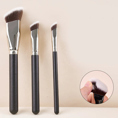 Angled Liquid Powder Contour Makeup Brushes Cream Blush Liquid Foundation Blending Brush Angled Professional Beauty Tools