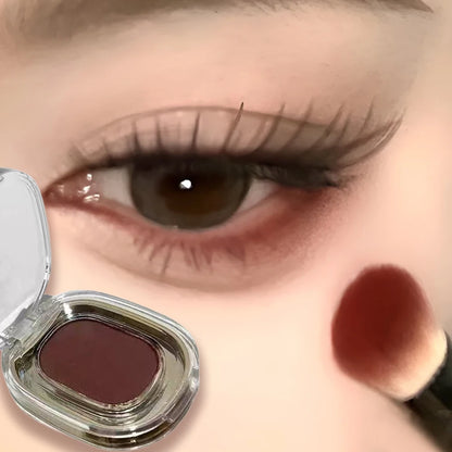 Red Brown Monochrome Eyeshadow Powder Palette Silky Matte Chocolate Red Lying Silkworm Eyeliner Waterproof Aegyo-sal Eye Makeup