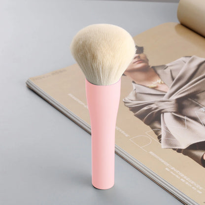 Single Large Powder Brush Professional Soft Synthetic Bristles Gentle For All Skin Types Ideal For Setting Powder Daily Makeup