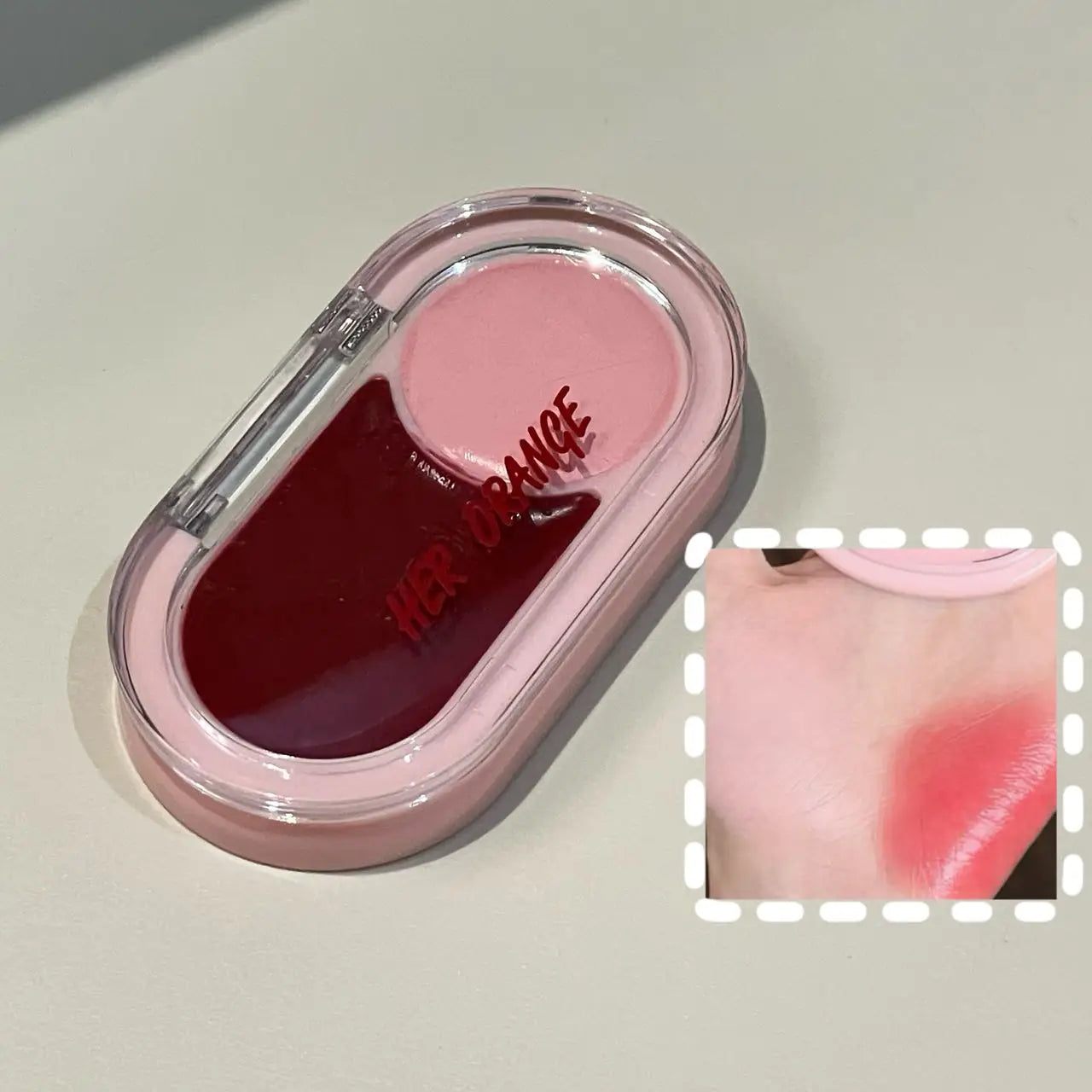 Two Tone Cream Blush Smooth Texture Natural Blend Waterproof Long Lasting Daily Date Makeup