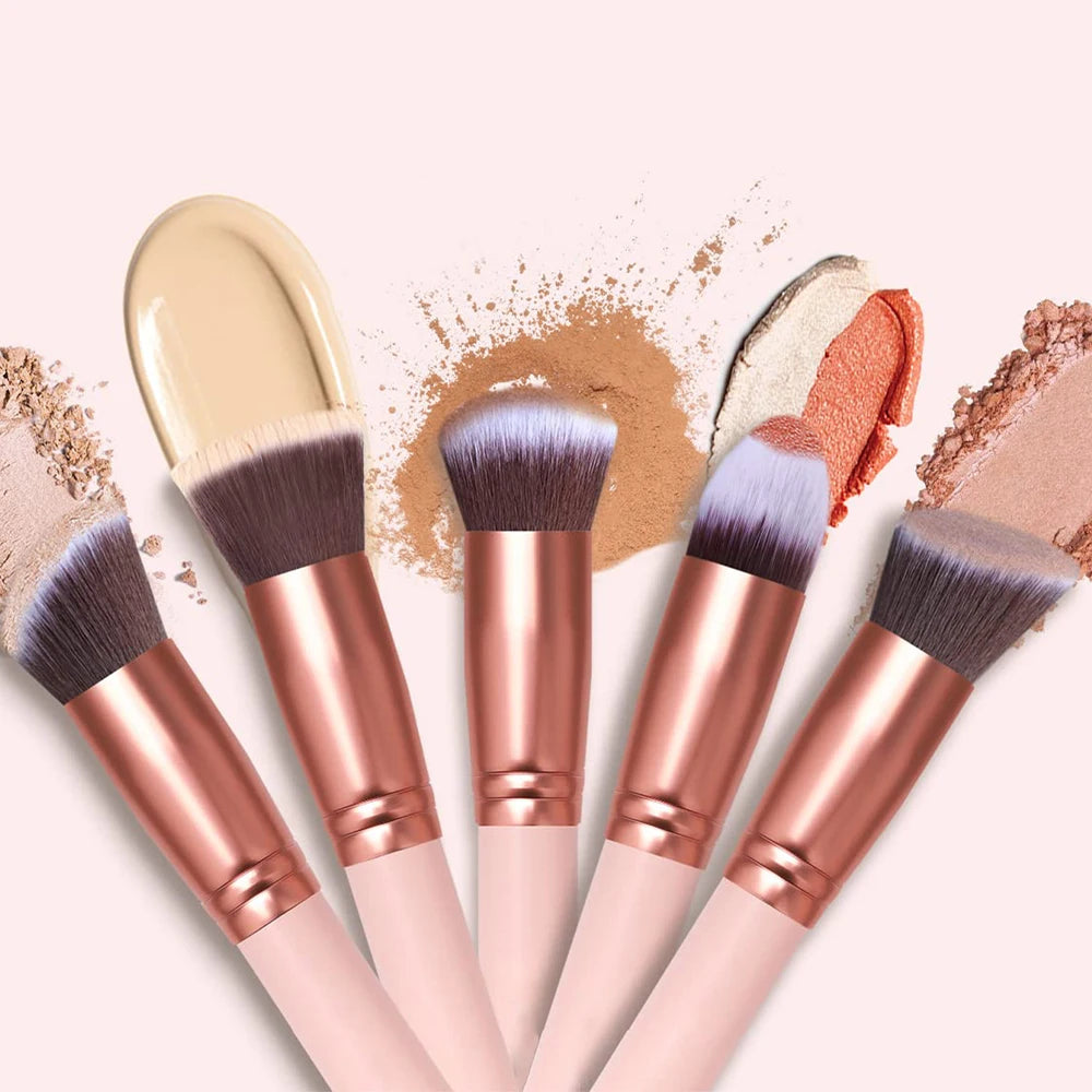 19 PCS Makeup Brush Set, Include Makeup Sponge, Premium Synthetic Foundation Powder Concealers Eyeshadow Blush