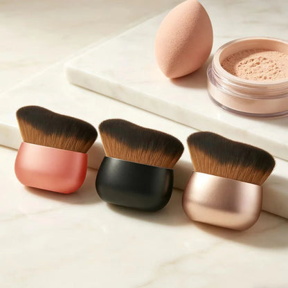 New Oval-Shaped Facial Makeup Brushes for Applying Blush, Foundation and Contour, Large-Sized Makeup Brush