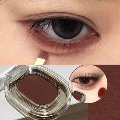 Red Brown Monochrome Eyeshadow Powder Palette Silky Matte Chocolate Red Lying Silkworm Eyeliner Waterproof Aegyo-sal Eye Makeup