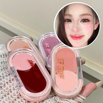 Two Tone Cream Blush Smooth Texture Natural Blend Waterproof Long Lasting Daily Date Makeup